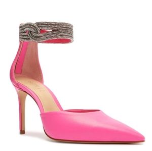 Schutz Linara Nappa Leather Pink Pumps